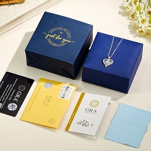 waitrose Moissanite Heart Necklace for Women Birthday Gifts for Wife S925 Sterling Silver Jewelry for Christmas Anniversary Valentine Birthday Gift for Her Girlfriend Mom in Saudi Arabia