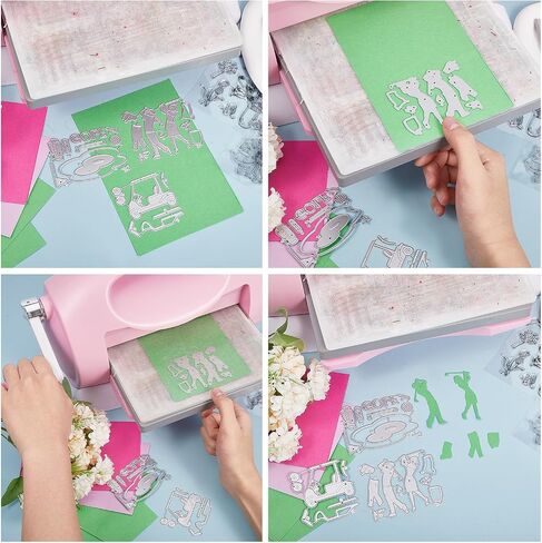 GLOBLELAND Golf Theme Metal Cutting Dies Die Cuts for DIY Scrapbooking Festival Birthday Wedding Cards Making Album Envelope Decoration,Matte Platinum in Saudi Arabia