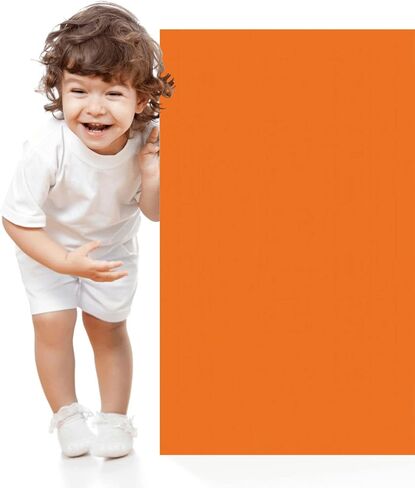 25 Bright Orange Color Cover/Card Paper Sheets - 12 X 18 Inches Large|Poster Size - 65# (65 lb/Pound) Light Weight Cardstock - Quality Printable Smooth Paper Surface for Bright Colorful Results in Saudi Arabia