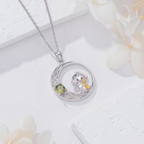 LONAGO Animal Necklace for Women 925 Sterling Silver Cute Duck Snail Mouse Chicken Monkey Pendant Necklace for Gifts in Saudi Arabia