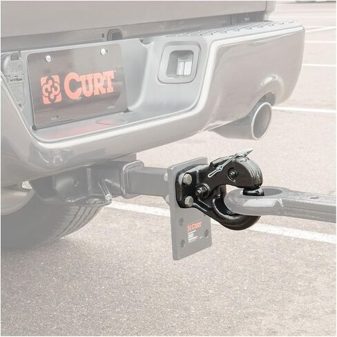 CURT 48210 Pintle Hook Hitch 20,000 lbs, Fits 2-1/2 to 3-Inch Lunette Ring, Mount Required in Saudi Arabia