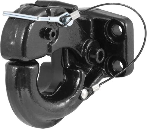CURT 48210 Pintle Hook Hitch 20,000 lbs, Fits 2-1/2 to 3-Inch Lunette Ring, Mount Required in Saudi Arabia