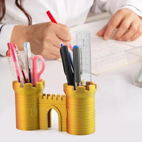 Novelty What Word Shape Pen Holder Pencil Holder Desktop Organizer for Desk Home Office School in Saudi Arabia
