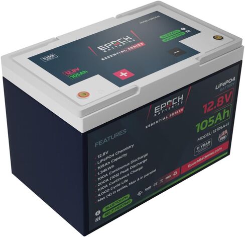 12V 460Ah Essential Series - Bluetooth & Heated LiFePO4 Battery, Group 8D, 5.88 kWh for Marine, RV, Solar, Off-Grid Power Systems (12V 460Ah) in Saudi Arabia