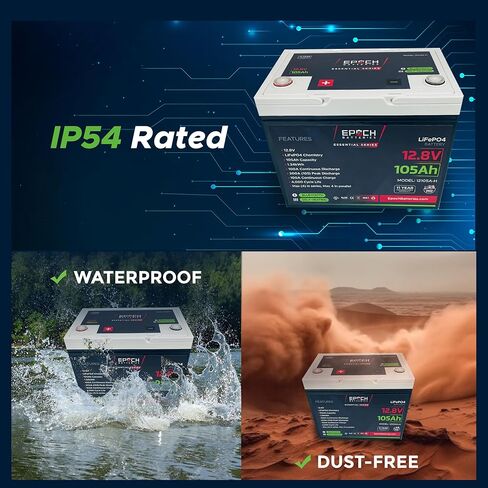 12V 460Ah Essential Series - Bluetooth & Heated LiFePO4 Battery, Group 8D, 5.88 kWh for Marine, RV, Solar, Off-Grid Power Systems (12V 460Ah) in Saudi Arabia