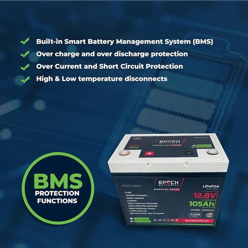 12V 460Ah Essential Series - Bluetooth & Heated LiFePO4 Battery, Group 8D, 5.88 kWh for Marine, RV, Solar, Off-Grid Power Systems (12V 460Ah) in Saudi Arabia