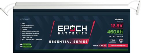 12V 460Ah Essential Series - Bluetooth & Heated LiFePO4 Battery, Group 8D, 5.88 kWh for Marine, RV, Solar, Off-Grid Power Systems (12V 460Ah) in Saudi Arabia