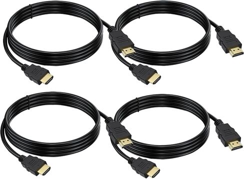 HDMI Cable 4-pack ، Short HDMI Cord 2ft ، محمي 4K HDMI إلى HDMI 2 قدم مع HDCP 2.2 ، HDR ، 3D ، EARC ، ARC & CL3 مصنفة | للتفجير ، التلفزيون ، الكمبيوتر المحمول ، الشاشة ، PS5 ، PS4 ، Xbox ، Fire TV ، Soundbar ، Roku & More in Kuwait