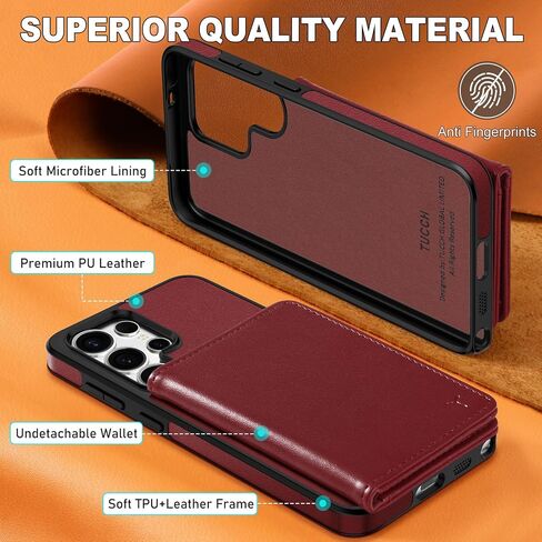 TUCCH Case for Galaxy S25 Plus with [Undetachable Wallet] RFID Blocking 6 Card Slots, PU Leather Magnetic Closure Folio Wallet Anti-Slip Shockproof Phone Cover for Galaxy S25 Plus 6.7" 2025, Dark Blue in Kuwait