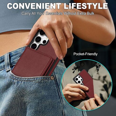 TUCCH Case for Galaxy S25 Plus with [Undetachable Wallet] RFID Blocking 6 Card Slots, PU Leather Magnetic Closure Folio Wallet Anti-Slip Shockproof Phone Cover for Galaxy S25 Plus 6.7" 2025, Dark Blue in Kuwait