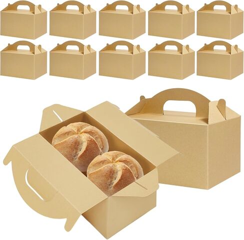 Conchpeople 30 PCS Drailer Kraft Joxes ، 6.5 × 3.5 × 2 بوصة ، صناديق هدايا من الورق المقوى مع نافذة لصالح الحفلات ، الحلوى والمجوهرات ، صناديق التغليف الصابون كرافت in Kuwait