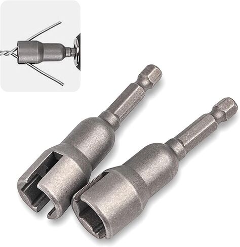 Gunhunt 2 PCS مقبض سداسي سداسي 1/4 "، مجموعة مفتاح برغي كهربائي ، مفتاح فتحة ، جناح صواميل الحفر مفاتيح المقبس ، للمكسرات على شكل الجناح ، والسنانير C ، خطافات المسمار (الفضة) in Saudi Arabia