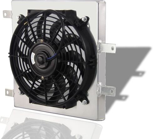 كفن الرادياتير الألمنيوم 12 "مجموعة ترحيل المعجبين متوافقة مع هوندا Civic EK eg Integra DC SOL 1992-2000 1993 1994 1995 1996 1997 1998 1999 in Saudi Arabia