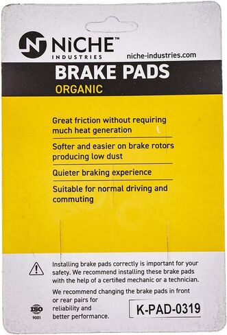 NICHE Brake Pad Set for Suzuki Boulevard Intruder 1500 69100-10850 Rear Organic in Saudi Arabia