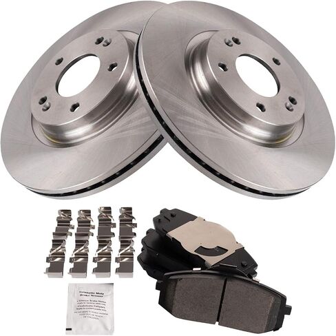 TRQ Front Brake Pad & Rotor Kit Brake Pads Brake Rotor Ceramic Compatible with 2021-2022 Hyundai Elantra 2020-2022 Sonata 2021 Kia K5 in Saudi Arabia