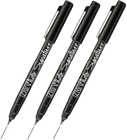 Zig 0.7mm Photo Signature Marker, Carded, Black in Saudi Arabia