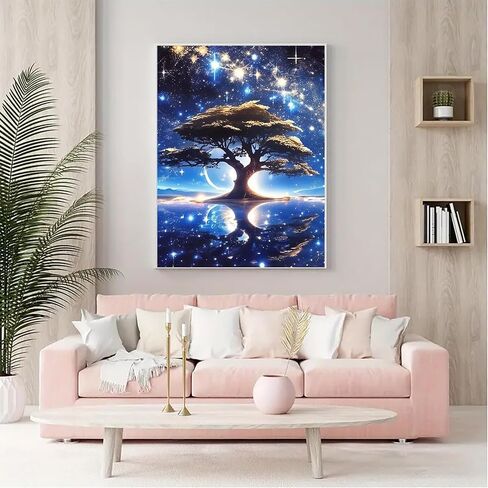 Skyboda Tree Diamond Painting Kits for Adults, DIY Tree Diamond Art Kits Full Round Drill Gem Art Diamond Crafts for Home Wall Art Decor 12×16inch in Saudi Arabia