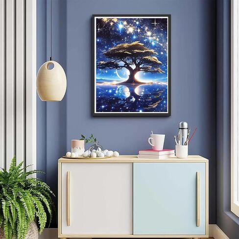 Skyboda Tree Diamond Painting Kits for Adults, DIY Tree Diamond Art Kits Full Round Drill Gem Art Diamond Crafts for Home Wall Art Decor 12×16inch in Saudi Arabia