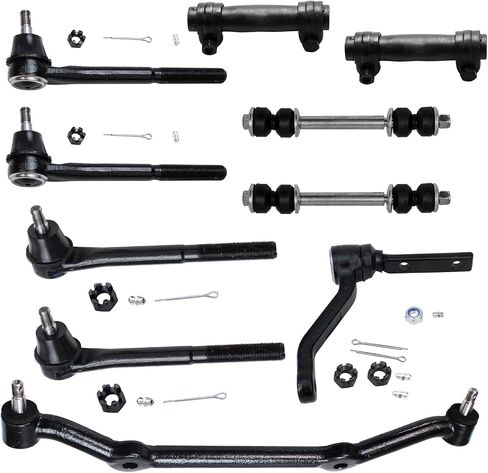 Detroit Axle - 2WD Front 10pc Kit To Chevrolet S10 Blazer GMC Jimmy Sonoma Isuzu Hombre 4 Inner & Outer Tie Rods 2 Sway Bar Links 2 Adjustment Center Link Rink abler Arm Arm in Saudi Arabia