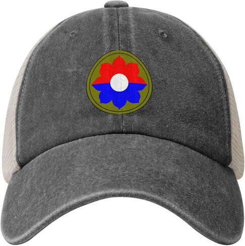 Us Army 9th Infantry Division Patch Adjustable Cowboy Mesh Baseball Cap Unisex Outdoor Trucker Hat1 in Saudi Arabia