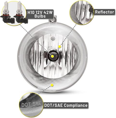 أضواء الضباب متوافقة مع Jeep Commander 2006 2007 2008 2009 2010 Jeep Grand Cherokee 2005-2010 Lamps Driver Rased/Left 1 Side in Kuwait