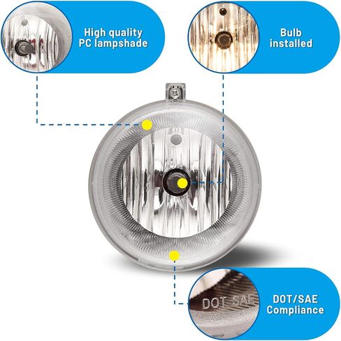 أضواء الضباب متوافقة مع Jeep Commander 2006 2007 2008 2009 2010 Jeep Grand Cherokee 2005-2010 Lamps Driver Rased/Left 1 Side in Kuwait