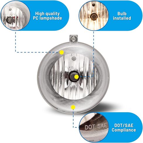 أضواء الضباب متوافقة مع Jeep Commander 2006 2007 2008 2009 2010 Jeep Grand Cherokee 2005-2010 Lamps Driver Rased/Left 1 Side in Saudi Arabia