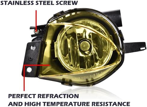 DOTCOM Front Bumper Fog Lights Assembly Compatible with Toyota Tacoma Solara Sequoia Tundra 2004-2015, Smoke Lens Left and Right in Kuwait