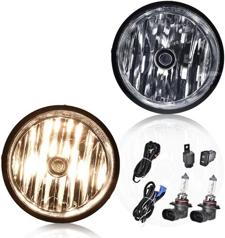DOTCOM Front Bumper Fog Lights Assembly Compatible with Toyota Tacoma Solara Sequoia Tundra 2004-2015, Smoke Lens Left and Right in Kuwait