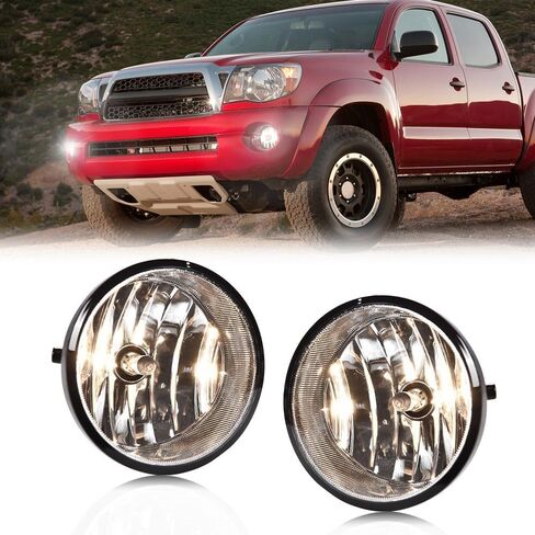 DOTCOM Front Bumper Fog Lights Assembly Compatible with Toyota Tacoma Solara Sequoia Tundra 2004-2015, Smoke Lens Left and Right in Kuwait