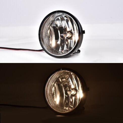 DOTCOM Front Bumper Fog Lights Assembly Compatible with Toyota Tacoma Solara Sequoia Tundra 2004-2015, Smoke Lens Left and Right in Kuwait