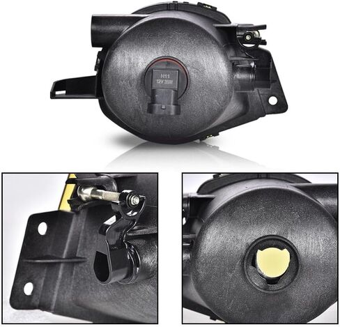 DOTCOM Front Bumper Fog Lights Assembly Compatible with Toyota Tacoma Solara Sequoia Tundra 2004-2015, Smoke Lens Left and Right in Kuwait