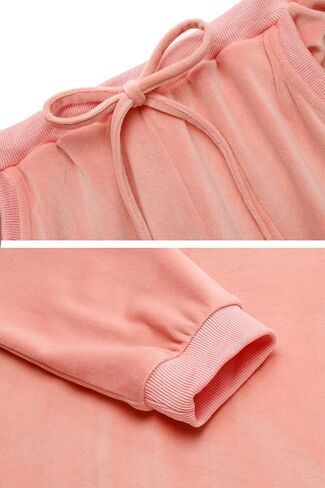 Hotouch Womens Disual Velor Tracksuit مجموعة كاملة سستة هوديي سراويل سراويل مخملية التعرق بدلات الركض XS-XXL in Saudi Arabia