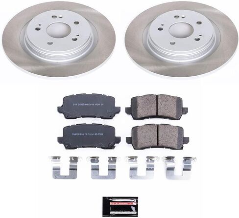 طقم فرامل Power Stop For Honda Odyssey 2018-2020 [Application محدد] مجموعة الفرامل الخلفية مع دوارات الفرامل شبه المغلفة ومنصات الفرامل السيرامية والأجهزة SC7903 in Saudi Arabia