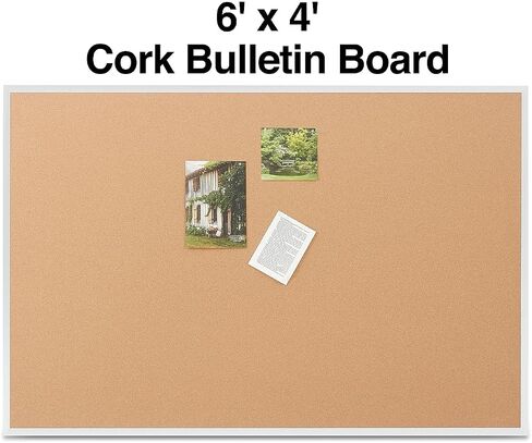 Staples 1682311 Standard Cork Bulletin Board Aluminum Finish Frame 3-Ft W X 2-Ft H in Saudi Arabia