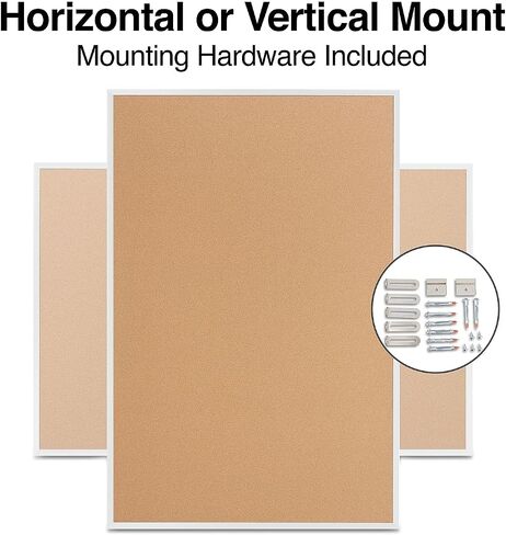 Staples 1682311 Standard Cork Bulletin Board Aluminum Finish Frame 3-Ft W X 2-Ft H in Saudi Arabia