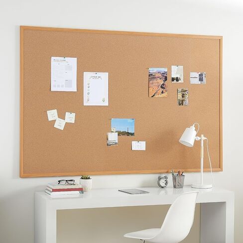 Staples 1682311 Standard Cork Bulletin Board Aluminum Finish Frame 3-Ft W X 2-Ft H in Saudi Arabia