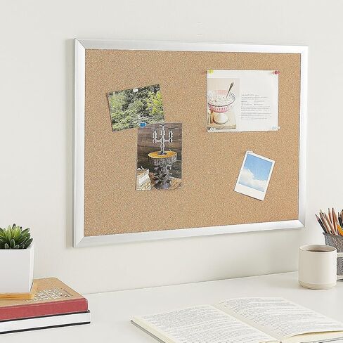 Staples 1682311 Standard Cork Bulletin Board Aluminum Finish Frame 3-Ft W X 2-Ft H in Saudi Arabia