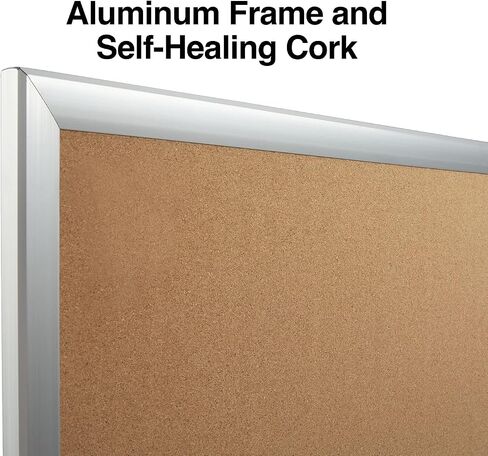 Staples 1682311 Standard Cork Bulletin Board Aluminum Finish Frame 3-Ft W X 2-Ft H in Saudi Arabia