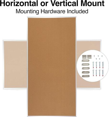 Staples 1682311 Standard Cork Bulletin Board Aluminum Finish Frame 3-Ft W X 2-Ft H in Saudi Arabia