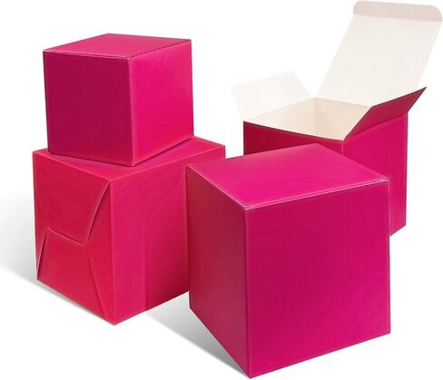 XAGLVV 25 PCS Yellow paper Gift Boxes， 3x3x3 inch Gift Box with Lids，Gift Wrapping Box Party Favor Box Goodies Treat Boxes Candy Box, for Wedding Birthday Party Christmas in Saudi Arabia