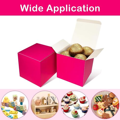 XAGLVV 25 PCS Yellow paper Gift Boxes， 3x3x3 inch Gift Box with Lids，Gift Wrapping Box Party Favor Box Goodies Treat Boxes Candy Box, for Wedding Birthday Party Christmas in Saudi Arabia