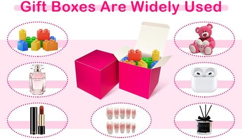 XAGLVV 25 PCS Yellow paper Gift Boxes， 3x3x3 inch Gift Box with Lids，Gift Wrapping Box Party Favor Box Goodies Treat Boxes Candy Box, for Wedding Birthday Party Christmas in Saudi Arabia