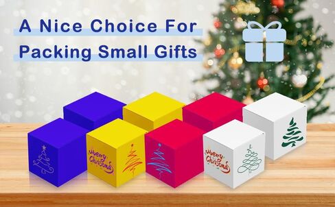 XAGLVV 25 PCS Yellow paper Gift Boxes， 3x3x3 inch Gift Box with Lids，Gift Wrapping Box Party Favor Box Goodies Treat Boxes Candy Box, for Wedding Birthday Party Christmas in Saudi Arabia