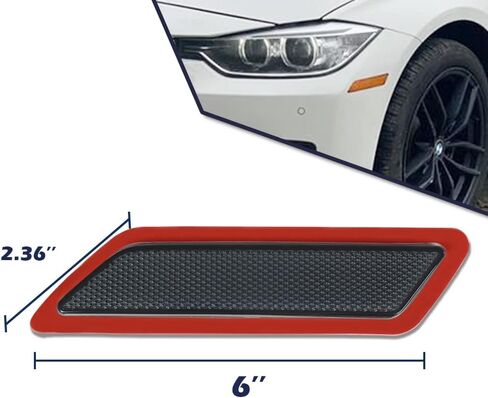 عاكس G-Plus Pumper متوافق مع 2012-2015 BMW 328I ، 63147274522 ، BM2555102 ، 63147274521 ، BM2554102 سائق الأمامي والركاب (Orange) in Saudi Arabia