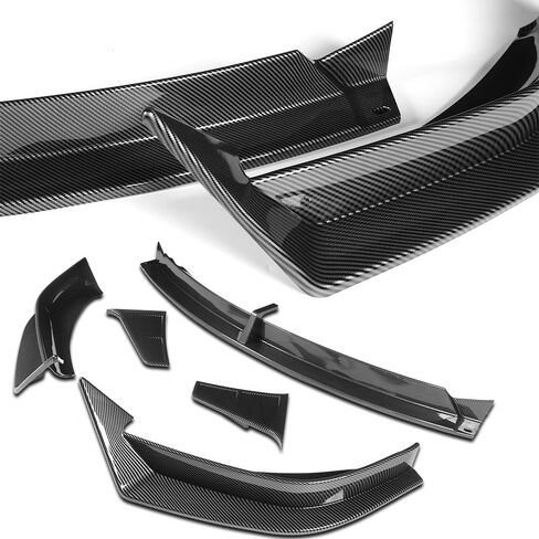 5pcs Front Bumper Lip Spoiler Body Kit Compatible with 2016-2021 Tesla Model X 2017 2018 2019 2020 (Painted Carbon) in Saudi Arabia