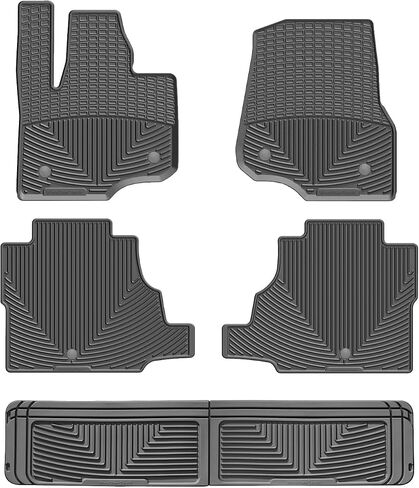 الحصير الأرضية في جميع الأحوال الجوية Weathertech لـ Lincoln Navigator ، Navigator L-مجموعة كاملة (W477-W500-W60) ، أسود in Saudi Arabia