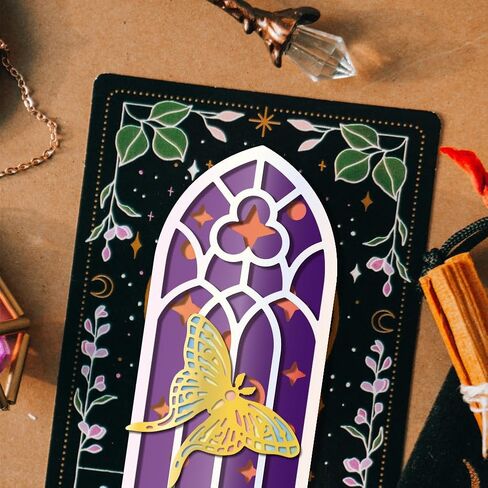 GLOBLELAND Window Frame Background Cutting Dies Skylight Die Cuts Plaque Cutting Die Best Wishes Cutting Dies for DIY Scrapbooking Card Making Journal Embossing Paper Craft Decor in Saudi Arabia