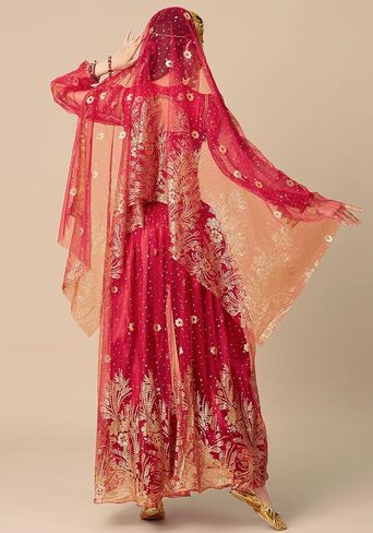 Women's Aladdin Jasmine Princess Dress Up Party Belly Dance Halloween Performance Costumes Cosplay Outfits in Kuwait