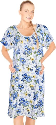 Jeffrico Womens Lightgowns Sleepwear Soft Pajama Dress Nightshirts in Kuwait